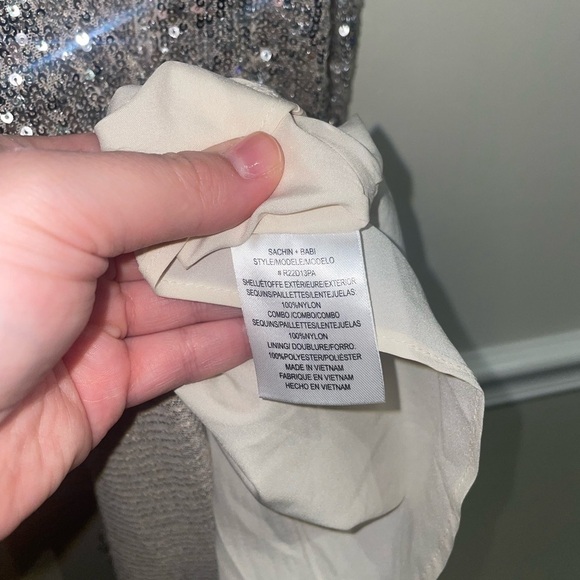 Sachin & Babi x Anthropologie Colorblocked Sequined Midi Dress 8 Petite - Picture 13 of 14